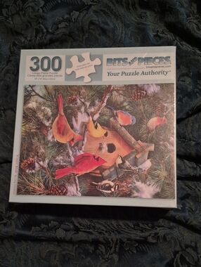 Bits and Pieces Winter Birds 300-Piece Puzzle New In Sealed Box